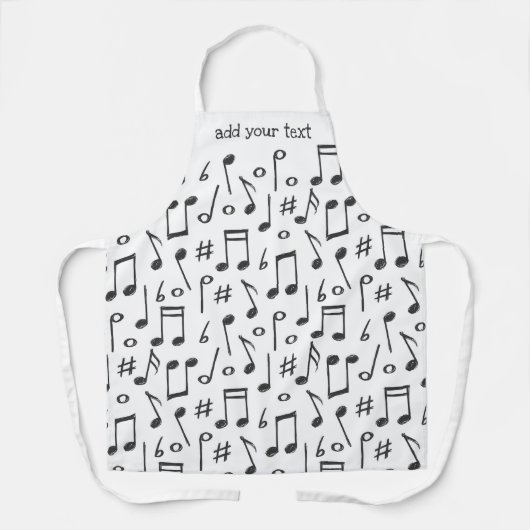 Funny Black and White Music Musical Notes Pattern Schort (Voorkant)