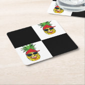 Funny Black and White Squares Kartonnen Onderzetters (Schuin)