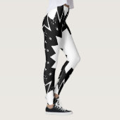 Funny Black and White Star Leggings (Rechts)