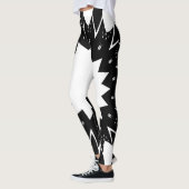 Funny Black and White Star Leggings (Links)
