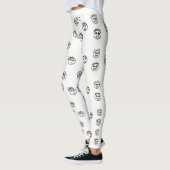 Funny Black and White Stick Man Facets Design Leggings (Links)