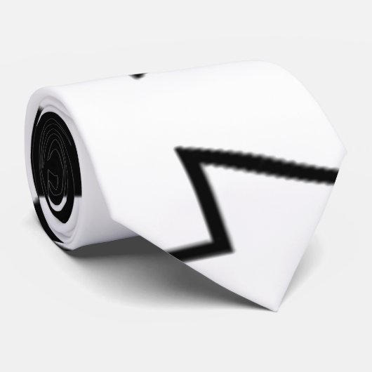 Funny Black and White Stropdas (Opgerold)