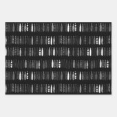 Funny Black and White Vaderdag Gift Inpakpapier Vel (Voorkant 2)