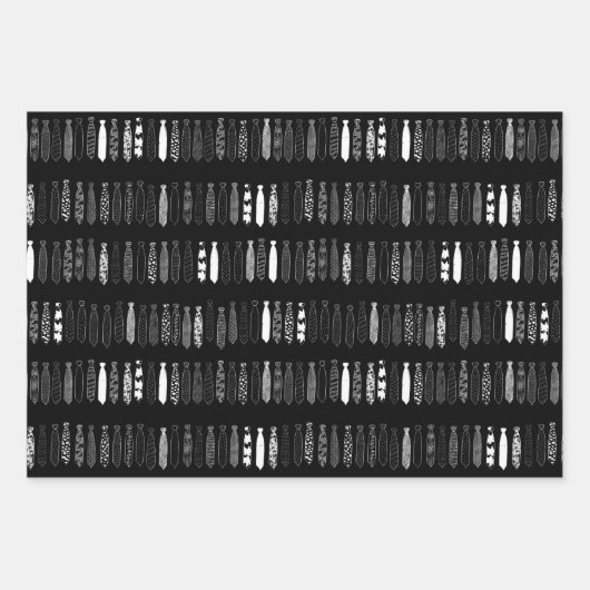 Funny Black and White Vaderdag Gift Inpakpapier Vel (Voorkant 2)