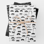 Funny Black and White Vaderdag Gift Inpakpapier Vel (In situ)