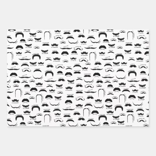 Funny Black and White Vaderdag Gift Inpakpapier Vel (Voorkant)