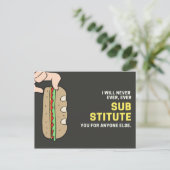 Funny Black and Yellow Sandwich Briefkaart (Staand voorkant)