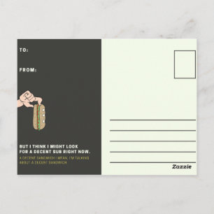 Funny Black and Yellow Sandwich Briefkaart