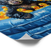 Funny Black Bear Rubber Duck Pool Poster (Hoek)