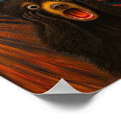 Funny Black Bear Scream Inspired Poster (Hoek)