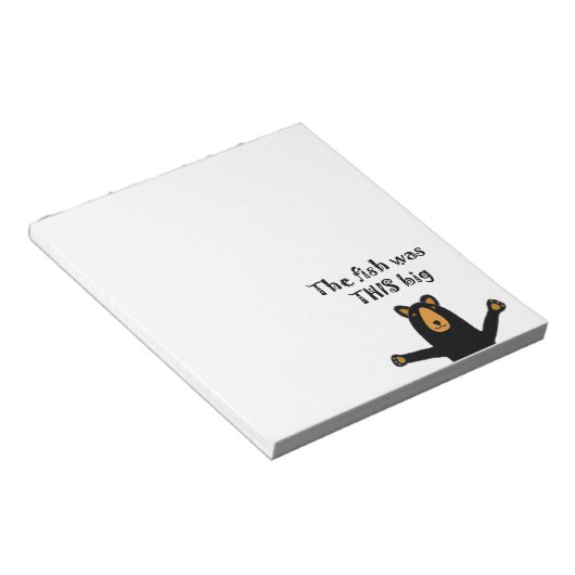 Funny Black Beer Telling Fish Story Notitieblok (Schuin)