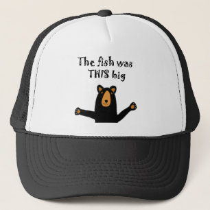 Funny Black Beer Telling Fish Story Trucker Pet