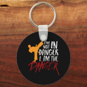 Funny Black Belt Fighter Martial Arts Humor Sleutelhanger (Voorkant)