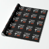 Funny Black Belt Humor Taekwondo Jiu Jitsu Karate Cadeaupapier (Uitgerold)