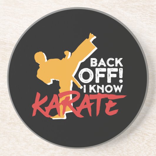 Funny Black Belt Martial Arts die ik ken Karate Zandsteen Onderzetter (Voorkant)