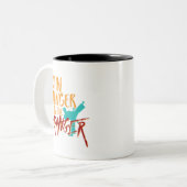 Funny Black Belt Martial Arts I are Danger Tweekleurige Koffiemok (Voorkant links)