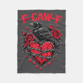 Funny Black Bird F-caw-f Anti Valentines Day Singl Fleece Deken (Voorkant)