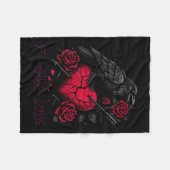 Funny Black Bird F-caw-f Anti Valentines Day Singl Fleece Deken (Voorkant (Horizontaal))