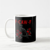 Funny Black Bird F-caw-f Anti Valentines Day Singl Koffiemok (Links)