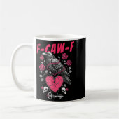 Funny Black Bird F-caw-f Anti Valentines Day Singl Koffiemok (Links)