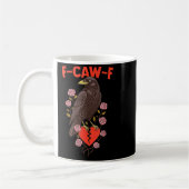 Funny Black Bird F-caw-f Anti Valentines Day Singl Koffiemok (Links)