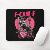 Funny Black Bird F-caw-f Anti Valentines Day Singl Muismat (Met muis)