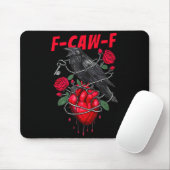 Funny Black Bird F-caw-f Anti Valentines Day Singl Muismat (Met muis)