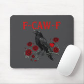 Funny Black Bird F-caw-f Anti Valentines Day Singl Muismat (Met muis)