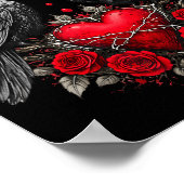 Funny Black Bird F-caw-f Anti Valentines Day Singl Poster (Hoek)