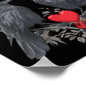 Funny Black Bird F-caw-f Anti Valentines Day Singl Poster (Hoek)