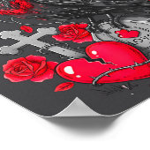 Funny Black Bird F-caw-f Anti Valentines Day Singl Poster (Hoek)