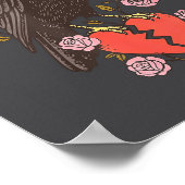 Funny Black Bird F-caw-f Anti Valentines Day Singl Poster (Hoek)