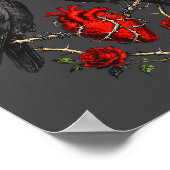 Funny Black Bird F-caw-f Anti Valentines Day Singl Poster (Hoek)