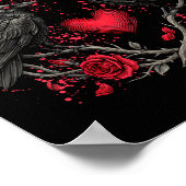 Funny Black Bird F-caw-f Anti Valentines Day Singl Poster (Hoek)