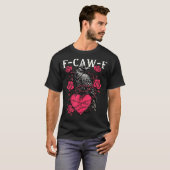 Funny Black Bird F-caw-f Anti Valentines Day Singl T-shirt (Voorkant volledig)