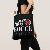 Funny black bocci ball canvas tas voor bocce lover (Dichtbij)