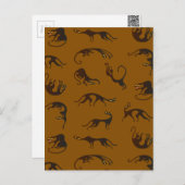  Funny Black Brown Kitten Cat Briefkaart (Voorkant / Achterkant)