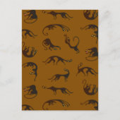  Funny Black Brown Kitten Cat Briefkaart (Voorkant)