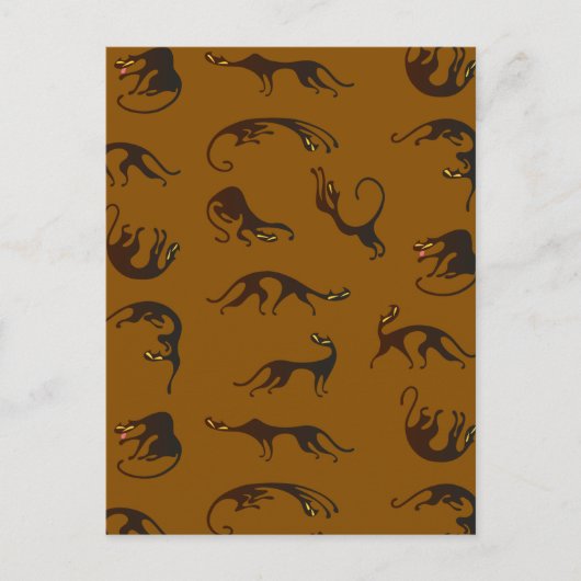  Funny Black Brown Kitten Cat Briefkaart (Voorkant)