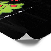 Funny Black Ca Pushing Christmas Tree Over Cat Wha Poster (Hoek)