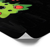 Funny Black Ca Pushing Christmas Tree Over Cat Wha Poster (Hoek)