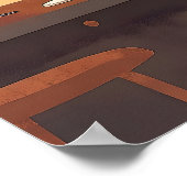 Funny Black Cat and Bird Poster (Hoek)