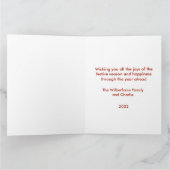 Funny Black Cat and Lights Kerstmis Kaart (Binnen)