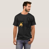 Funny Black Cat Anti Felon T-shirt (Voorkant volledig)