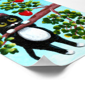 Funny Black Cat Apple Tree Creationarts Poster (Hoek)