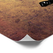 Funny Black Cat Art over  achtergrond Poster (Hoek)