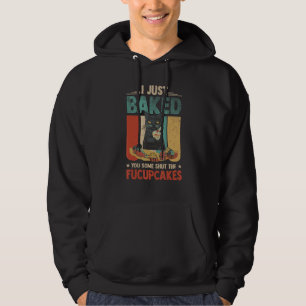 Funny Black Cat Baking... ik heb je net wat koekje Hoodie