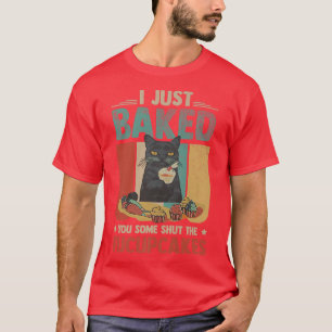 Funny Black Cat Baking... ik heb je net wat koekje T-shirt