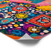 Funny Black cat Banana and Flower Vase  Poster (Hoek)