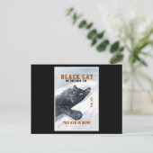 Funny Black Cat Bedroom The Bed Is Mine Cat Lover Briefkaart (Staand voorkant)